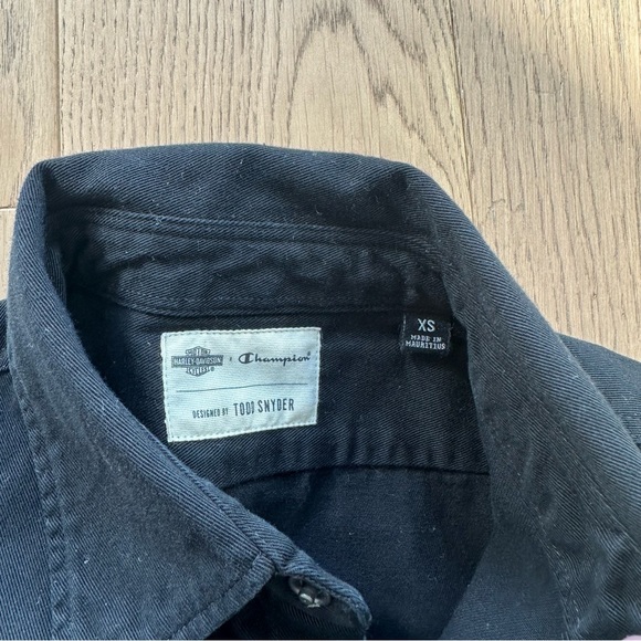 Harley-Davidson x Champion by Todd Snyder Harley-Davidson Shop Shirt in Black - Picture 15 of 16